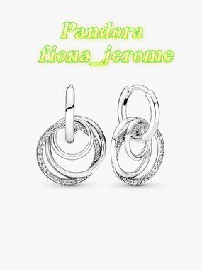 Pandora Family Always Encircled Hoop Earrings